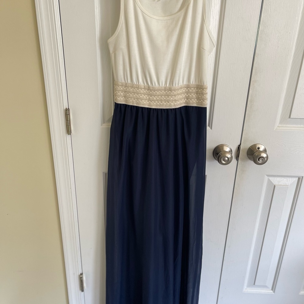 Two color maxi dress